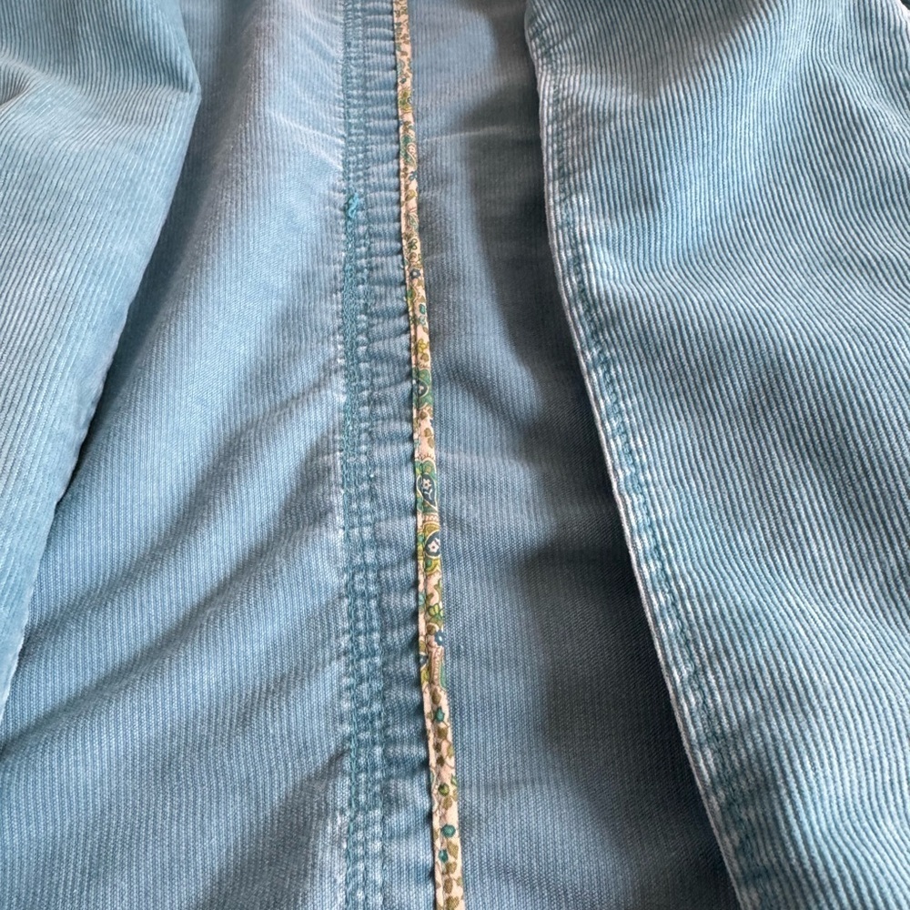 Vintage retro Faded Glory Blue Corduroy Blazer Classic Tailored Fit - Picture 6 of 8